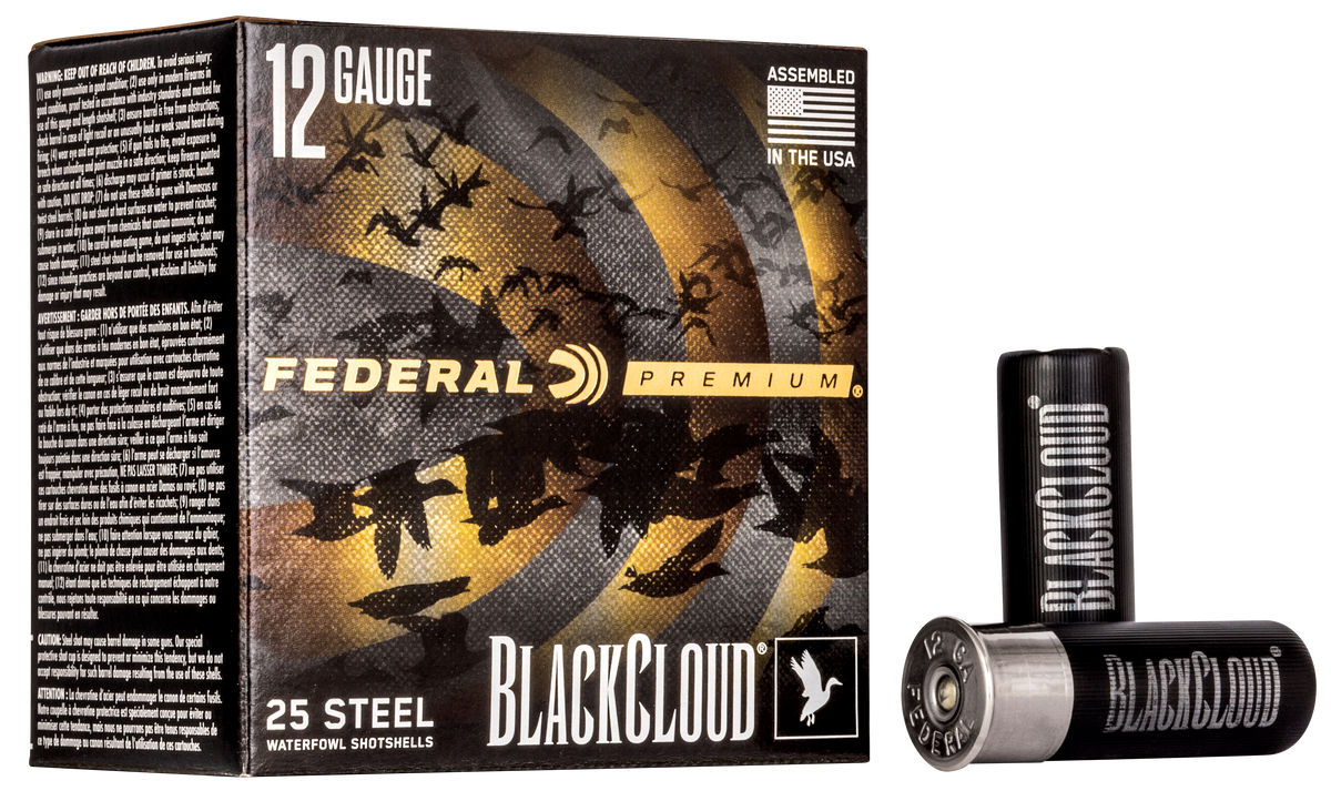 Federal Black Cloud FS Steel 12 Gauge 2.75" 1-1/8 oz #2 Shot 25 Rds - Box or Case