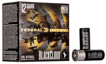 Federal Black Cloud FS Steel 12 Gauge 2.75" 1-1/8 oz #2 Shot 25 Rds - Box or Case