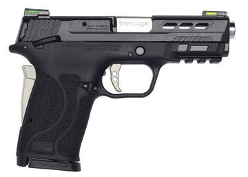 Smith & Wesson M&P Performance Center Shield EZ 9mm Luger 8+1 3.80" Ported Barrel Black Armornite Slide Polymer Frame