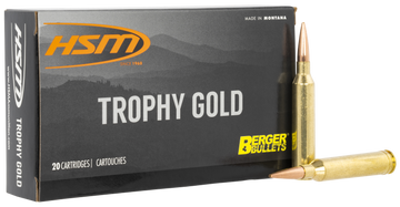 HSM Trophy Gold Extended Range 6.5x284 Norma 130gr Berger Hunting VLD Match 20 Rd - Box or Case