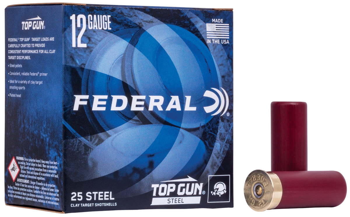 Federal Top Gun Steel 12 Gauge 2.75" 1-1/8 oz #7 Shot 25 Rd - Box or Case