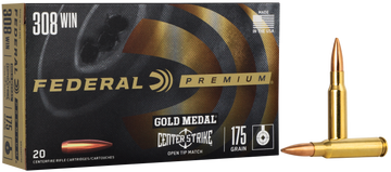 Federal Premium Gold Medal CenterStrike 308 Win 175gr Open Tip Match 20rd - Box or Case