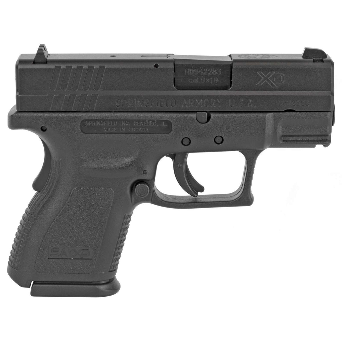 Springfield Armory XDD9801 XD Defender Sub-Compact 9mm Luger 3 10+1 Black Black Polymer Grip