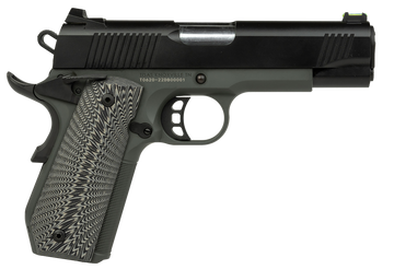 Tisas 1911 Yukon Full Size 10mm Auto 10+1 4.25" Stainless Barrel Black Cerakote Slide Dark Gray Cerakote Steel Frame G10 Grips