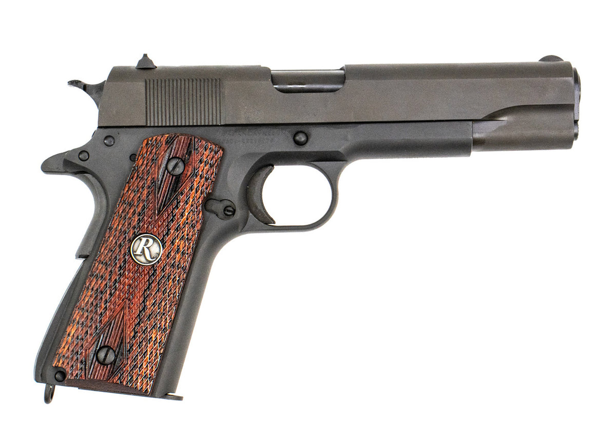 Remington 1911 Rosewood R Medallion-Raw Grips