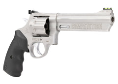 Taurus 608 Competition 357 Mag/38 Special +P 8 Shot 6" Matte Stainless Steel Barrel, Cylinder & Frame, Black Finger Grooved Grip, Transfer Bar Safety, Exposed Hammer