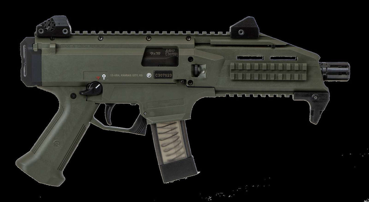 CZ 91355 Scorpion EVO 3 S1  9mm Luger 7.72 TB 20+1 OD Green Cerakote