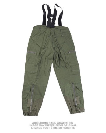 Swedish M90 OD Lined Tanker Pants w/Suspenders - XXLarge - Like New