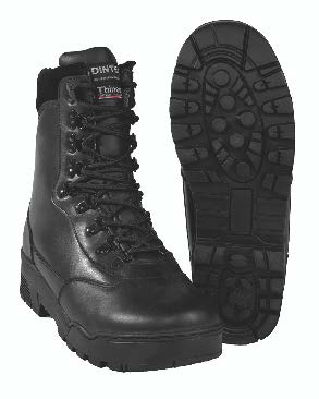 MIL-TEC® Black Leather Tactical Boots - 5, 6, 7 +2 more