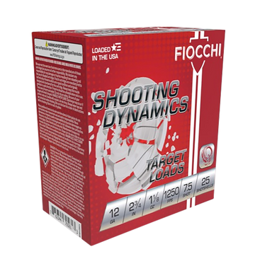 Fiocchi Shooting Dynamics 12 Gauge 2.75 in 1-1/8 oz #7.5 Shot 25 Bx/10 Cs - Box or Case