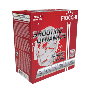 Fiocchi Shooting Dynamics 12 Gauge 2.75" 1 1/8 oz #8 Shot - Box or Case
