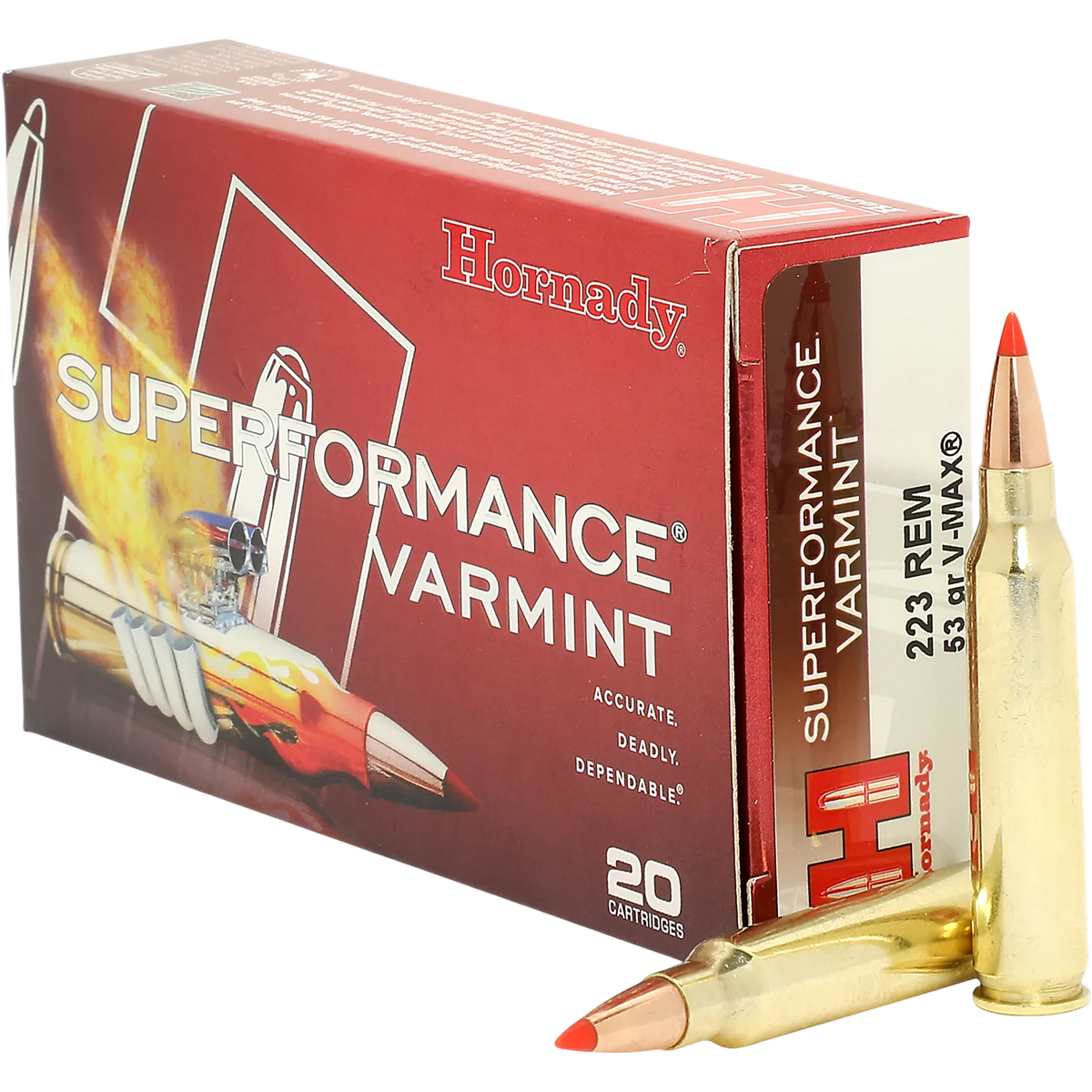 Hornady Superformance 223 WSSM 55gr V-Max 20 Rd - Box or Case