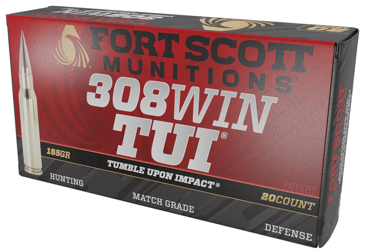Fort Scott Munitions Tumble Upon Impact (TUI) 308 Win 165gr Solid Copper Spun - Box or Case