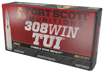 Fort Scott Munitions Tumble Upon Impact (TUI) 308 Win 165gr Solid Copper Spun - Box or Case