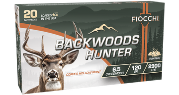 Fiocchi Backwoods Hunter 6.5 Creedmoor 120gr Copper Hollow Point 20-Rd - Box or Case