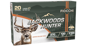 Fiocchi Backwoods Hunter 270 Win 130gr Copper Hollow Point - Box or Case