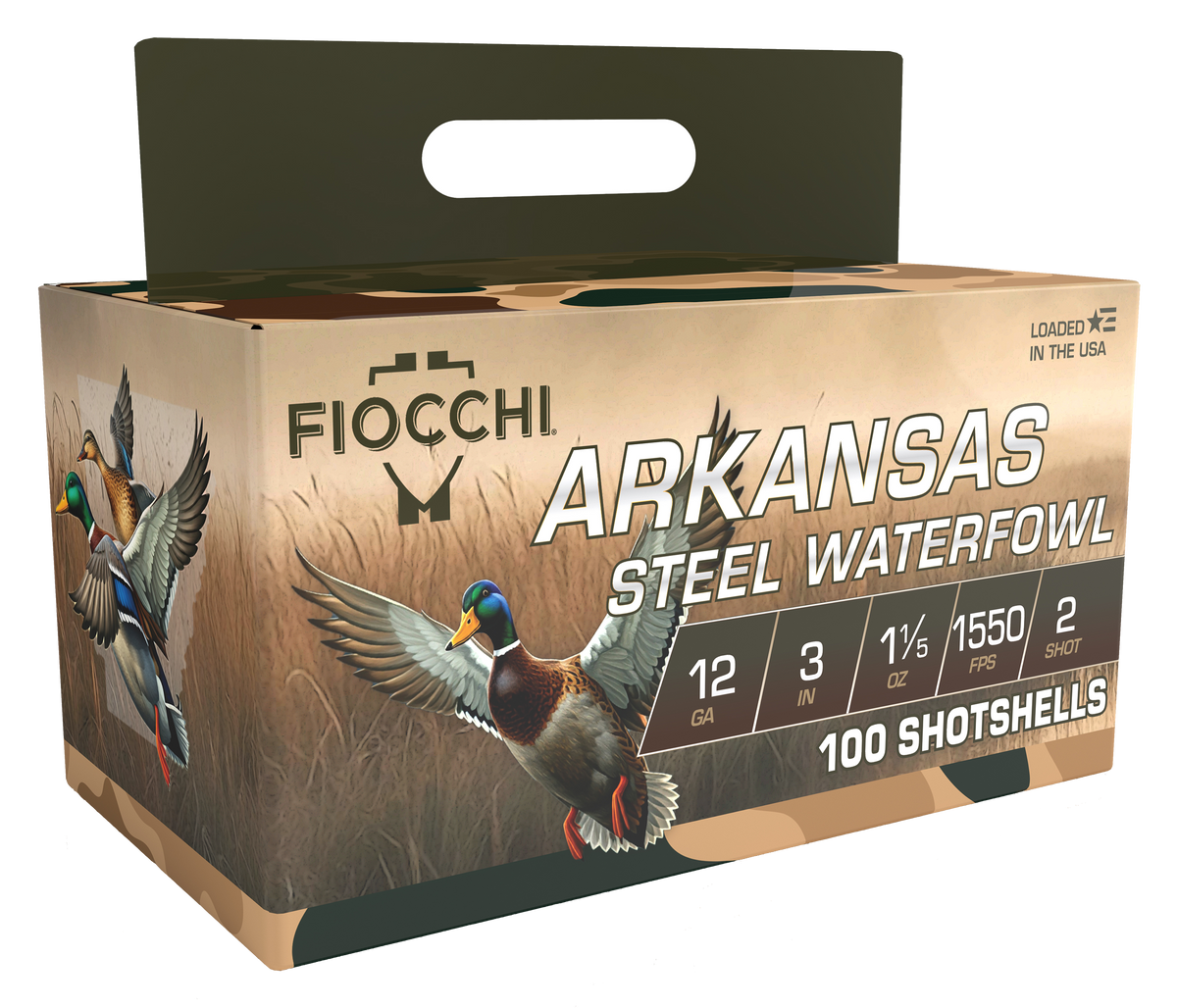 Fiocchi 123ADS2 12 Gauge 3" 1 1/5 oz #2 Steel Shot Shotshells - Box or Case