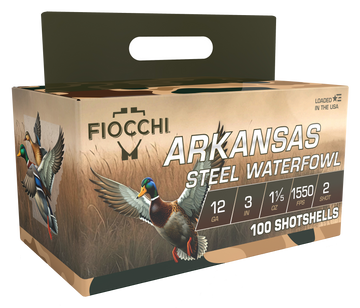 Fiocchi 123ADS2 12 Gauge 3" 1 1/5 oz #2 Steel Shot Shotshells - Box or Case
