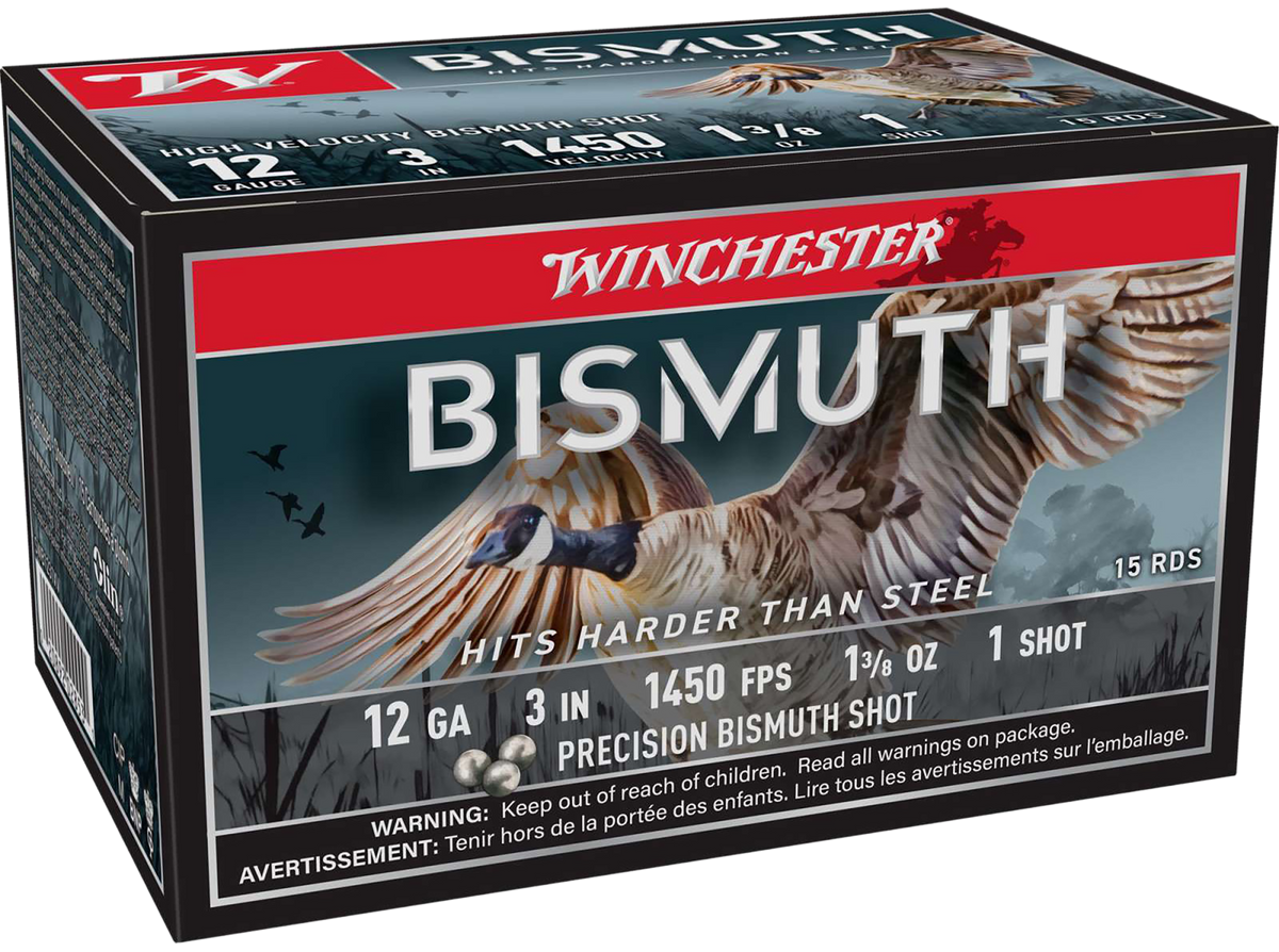 Winchester Ammo Bismuth 12 Gauge 3" 1-3/8 oz #1 Shot 15 Rd - Box or Case