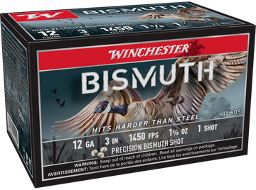 Winchester Ammo Bismuth 12 Gauge 3" 1-3/8 oz #1 Shot 15 Rd - Box or Case