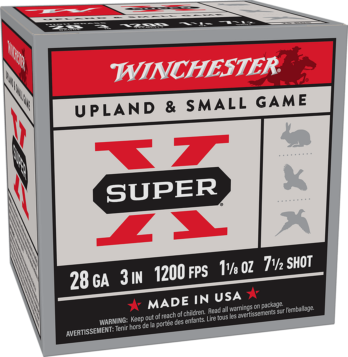 Winchester Ammo Super X 28 Gauge 3" 1-1/8 oz #7.5 Shot 25 Rd - Box or Case