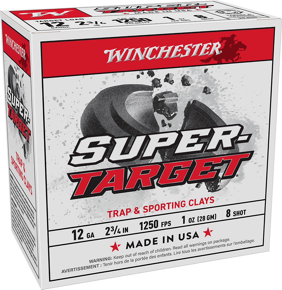 Winchester Ammo Super-Target 12 Gauge 2.75" 1oz #8 Shot 25 Rd - Box or Case