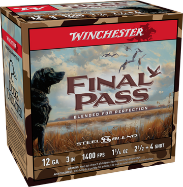 Winchester Ammo Final Pass 12 Gauge 3" 1-1/4 oz #2.5 & #4 Steel Shot 25 Rd - Box or Case