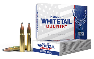 Nosler Whitetail Country .308 Win 150gr Solid Base Spitzer - Box or Case