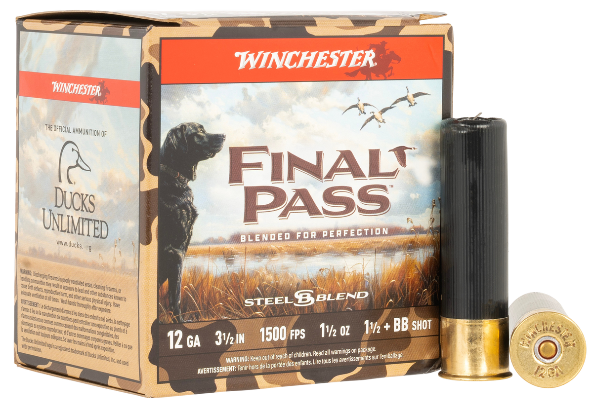 Winchester Ammo Final Pass 12 Gauge 3.5" 1-1/2 oz BB/1.5 Shot 25 Rd - Box or Case