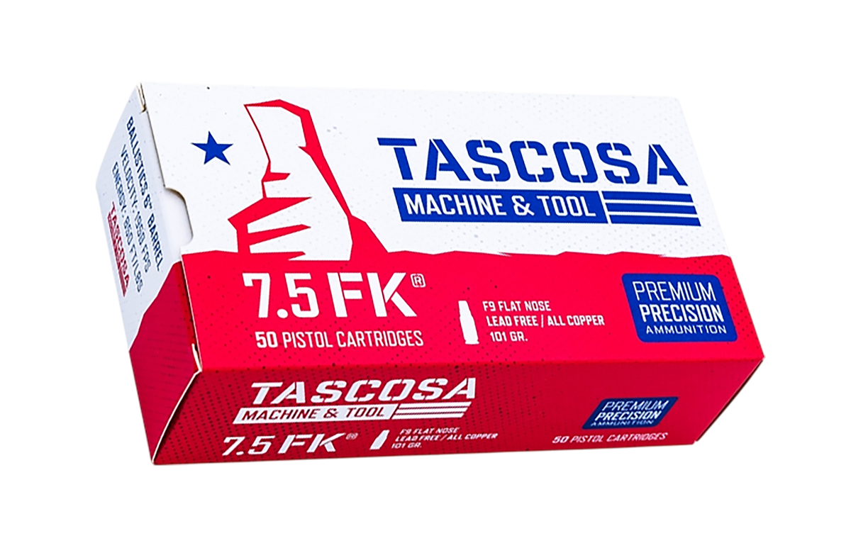 Tascosa Machine and Tool F9 7.5 FK 101gr Flat Nose - Box or Case