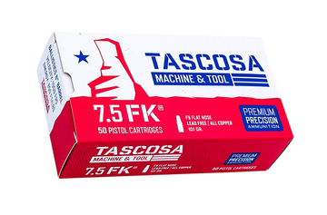 Tascosa Machine and Tool F9 7.5 FK 101gr Flat Nose - Box or Case