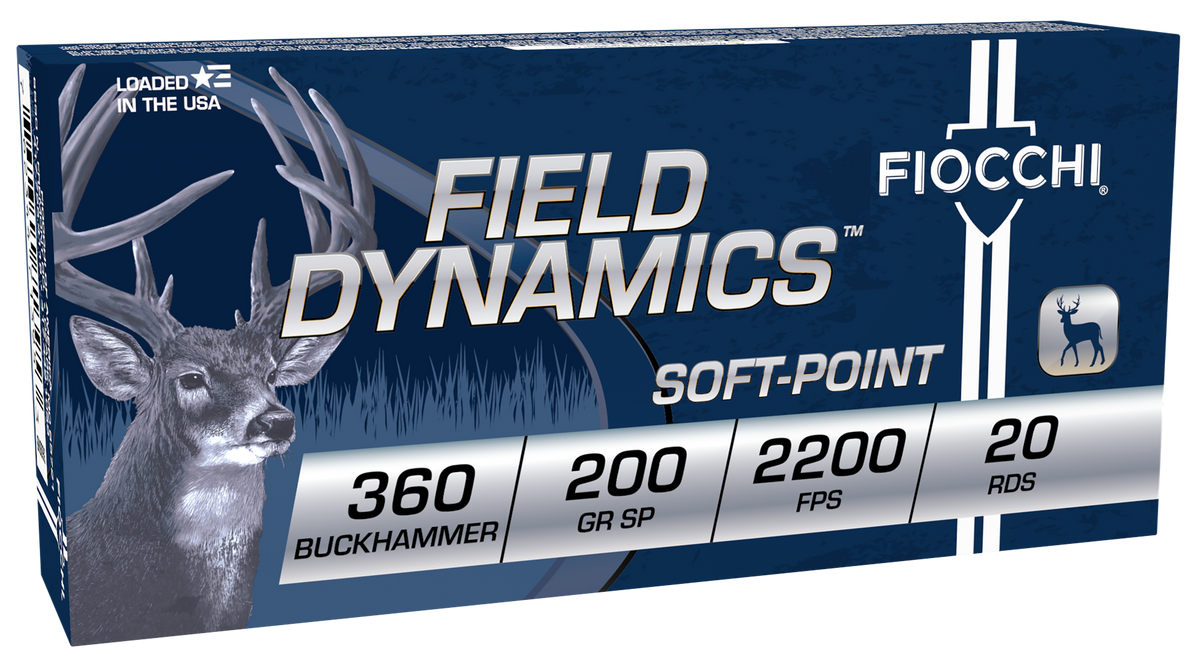 Fiocchi Field Dynamics 360 Buckhammer 200gr Soft Point 20 Bx/10 Cs - Box or Case