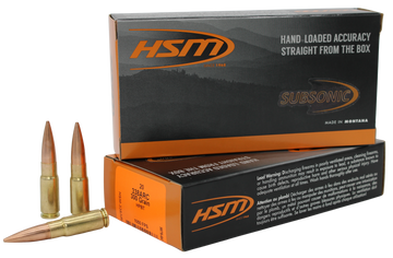 HSM Subsonic 338 ARC 300gr Hollow Point Boat Tail 20 Rd - Box or Case