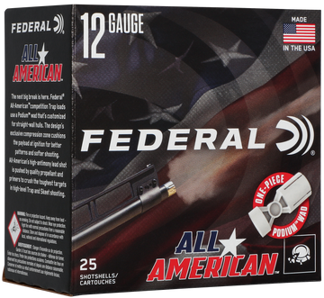Federal All-American 12 Gauge 2.75" 1 1/8 oz #8 Shot Shotshells - Box or Case