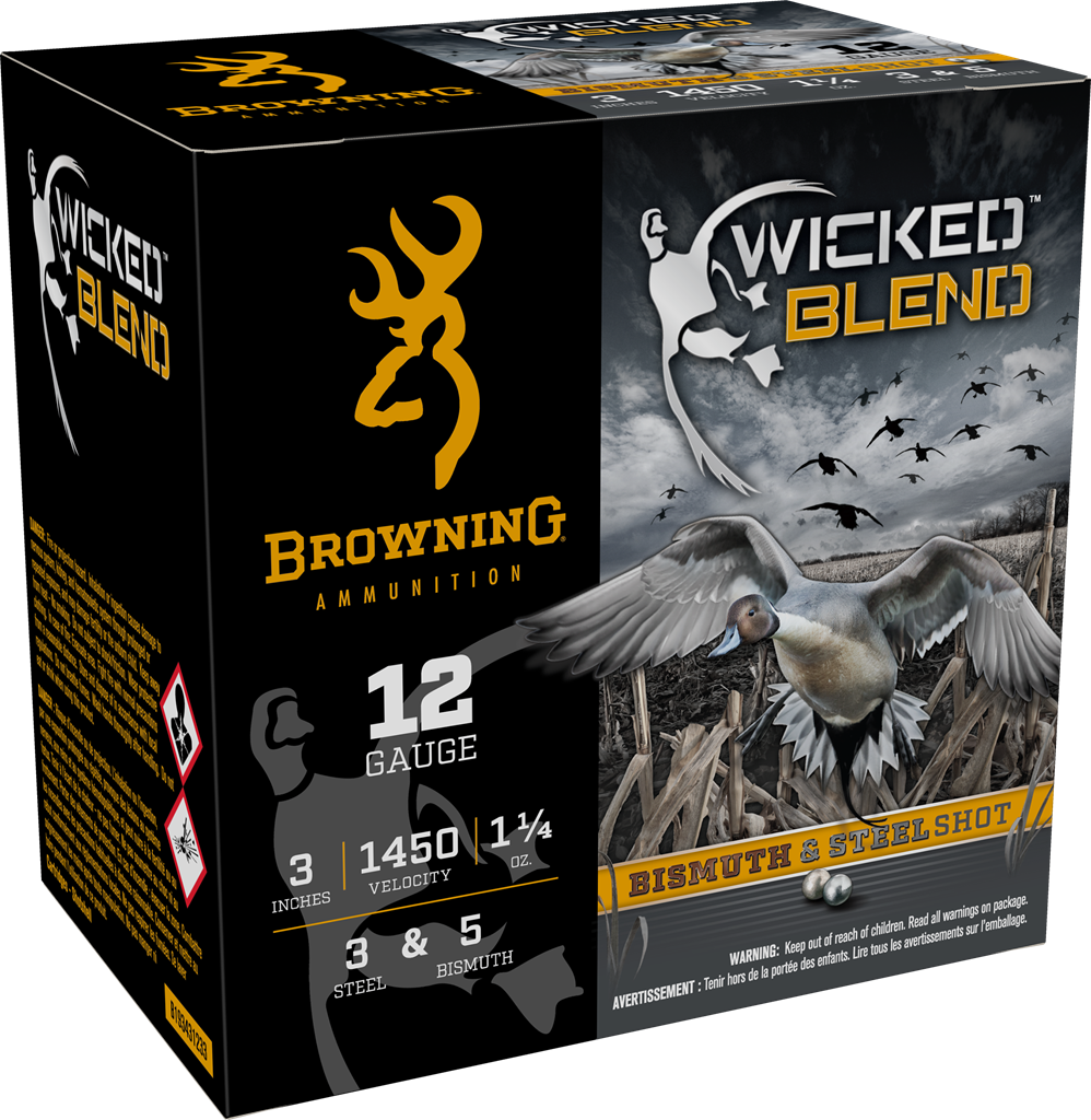 Browning Ammo Wicked Blend 12 Gauge 3" 1-1/4 oz #3 & #5 Shot 25 Rd - Box or Case