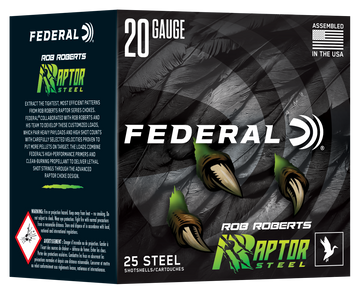 Federal Premium Rob Roberts Raptor Steel 20 Gauge 3" 1 oz #2 Shot 25 Rd - Box or Case