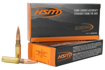 HSM 8.6 Blackout 300gr Hollow Point Boat Tail 20 Rd - Box or Case