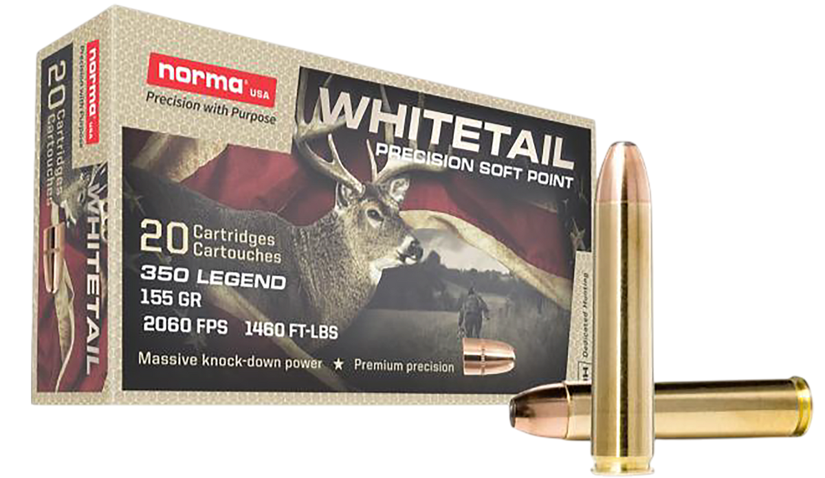 Norma Ammunition Whitetail .350 Legend 155gr Soft Point - Box or Case