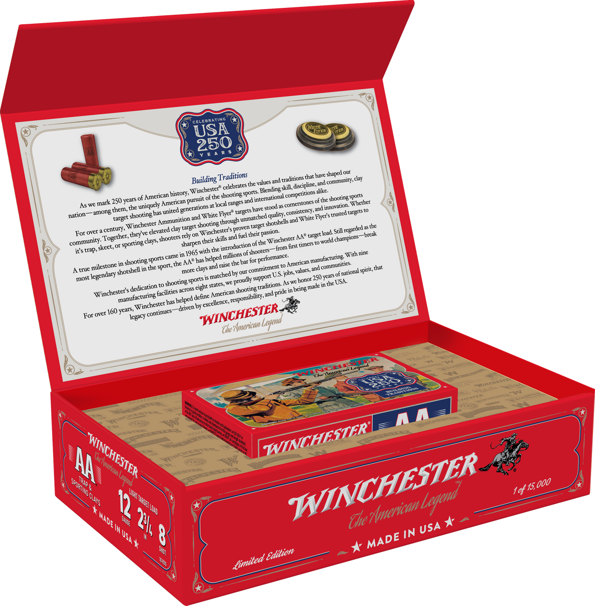 Winchester Ammo AA USA 250th Commemorative 12 Gauge 2.75" 1-1/8oz #8 Shot - Box or Case