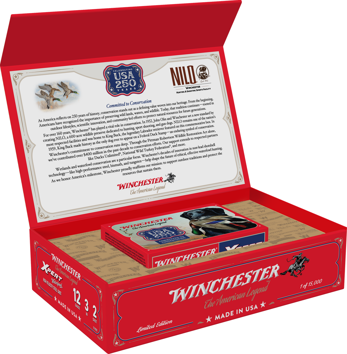 Winchester Ammo USA 250th Commemorative 12 Gauge 3" 1-1/8oz #2 Steel 1550 fps - Box or Case