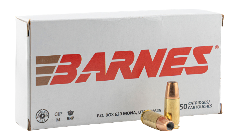 Barnes Bullets Defense 9mm Luger 124gr Semi Jacketed Hollow Point 20 Rd - Box or Case