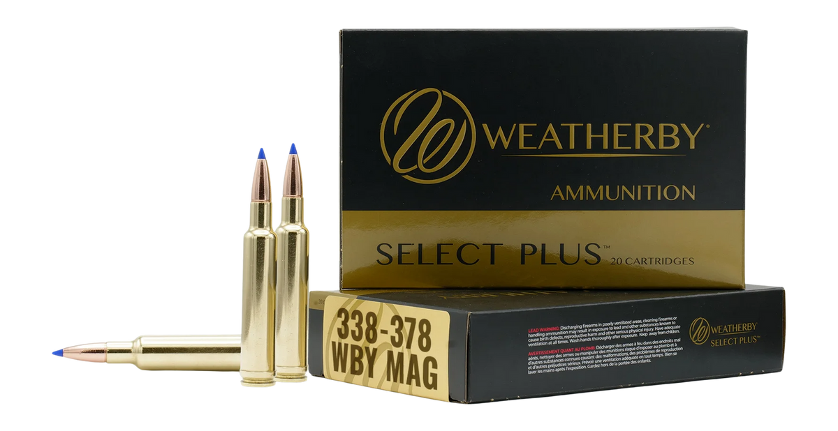 Weatherby Select Plus 338-378 Weatherby Magnum 262gr Hammer Custom - Box or Case