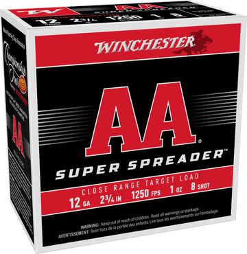 Winchester Ammo AA Super Spreader 12 Gauge 2.75" 1 oz #8 Shot - Box or Case