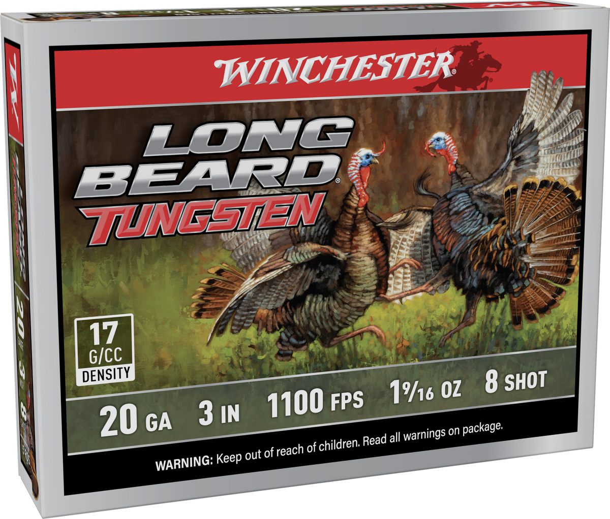 Winchester Ammo Long Beard Tungsten 20 Gauge 3" #8 1-9/16 oz 5 Rd - Box or Case