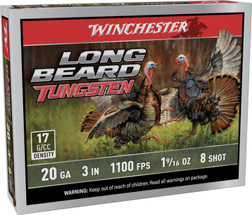 Winchester Ammo Long Beard Tungsten 20 Gauge 3" #8 1-9/16 oz 5 Rd - Box or Case