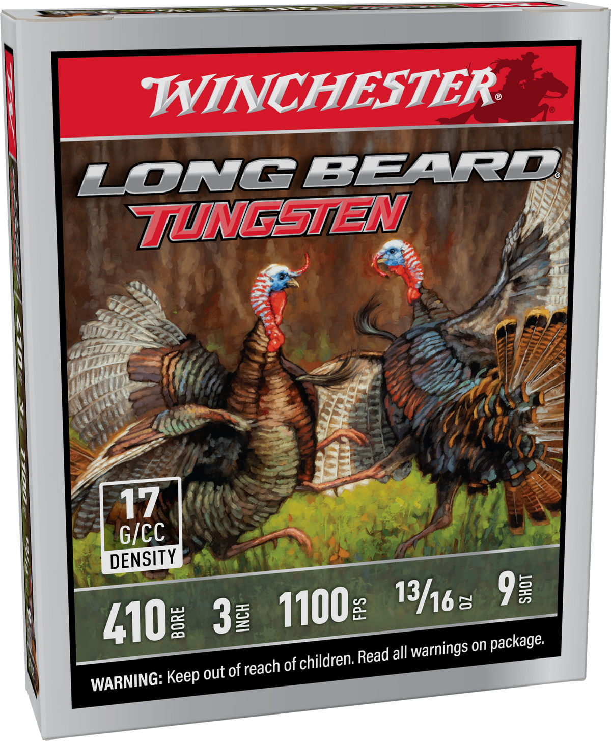 Winchester Ammo Long Beard Tungsten 410 Bore 3" 13/16 oz #9 Shot 5 Rd - Box or Case