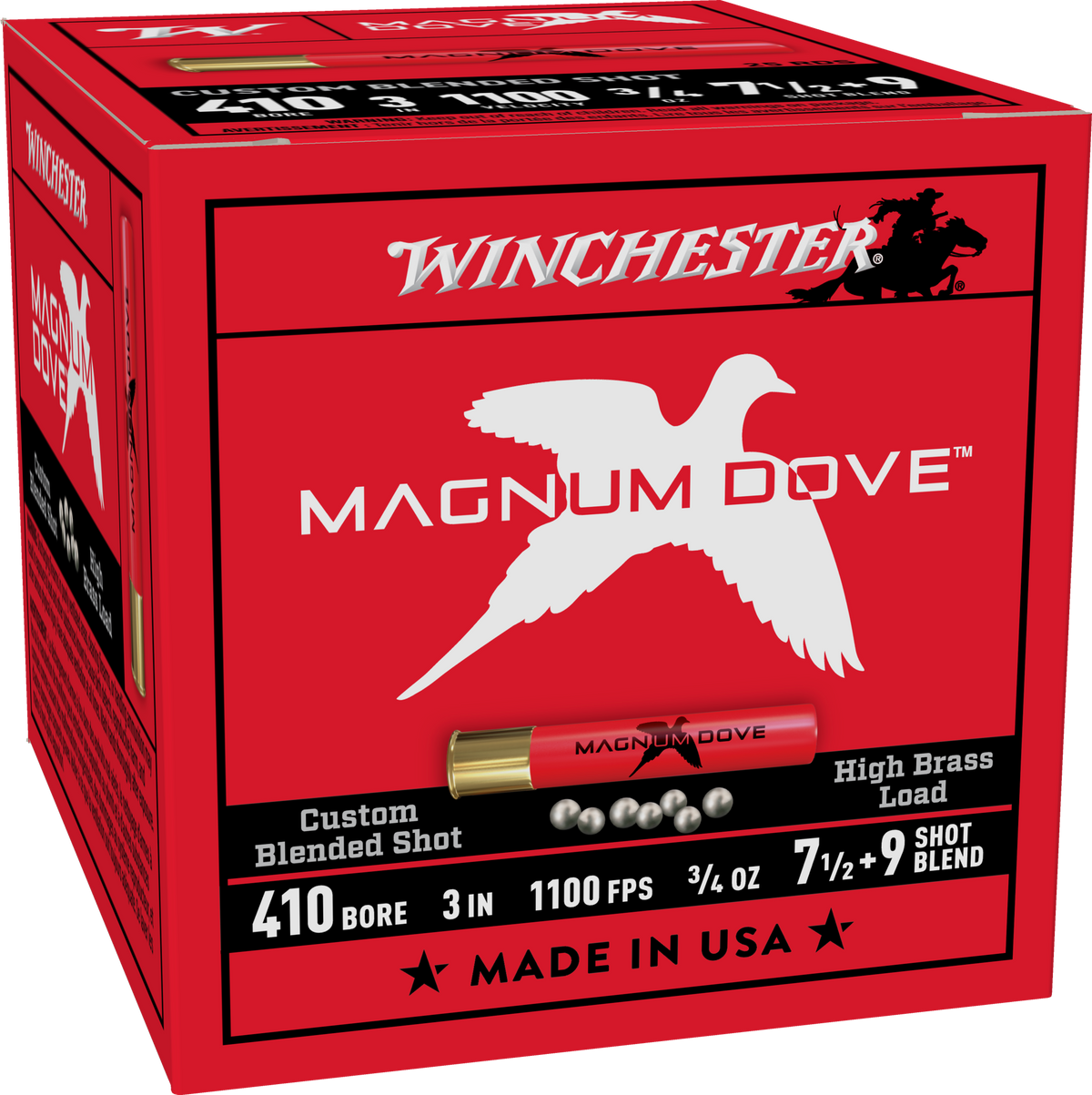 Winchester Ammo Magnum Dove 410 Bore 3" 3/4 oz #7.5/9 Shot - Box or Case