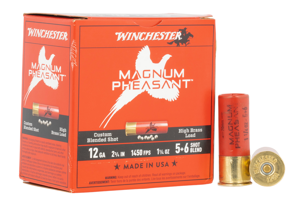 Winchester Ammo Magnum Pheasant 12 Gauge 2.75" 1-3/8 oz #5/#6 Shot - Box or Case