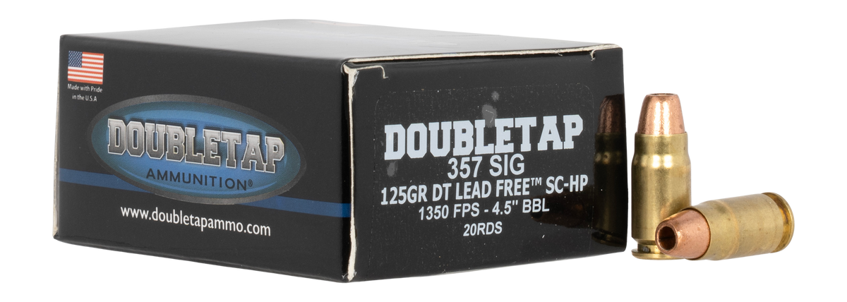 DoubleTap Ammunition 357 SIG 125gr Controlled Expansion JHP 20-Rd - Box or Case