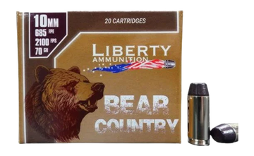 Liberty Ammunition Bear Country 10mm Auto 70gr Hollow Point - Box or Case
